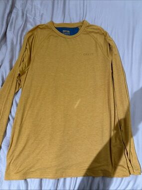 Orvis Men's Long-Sleeve Performance Tee — Mustard